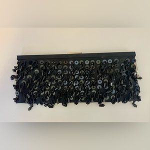 Black Banana Republic beaded clutch for evening or prom- beautiful